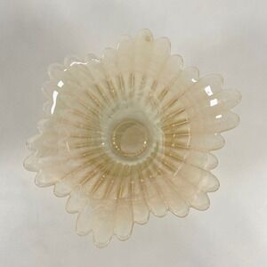 Murano Glass Swirl Candle Holder Beige Made in Italy Petal 4x6 Art Decor Home